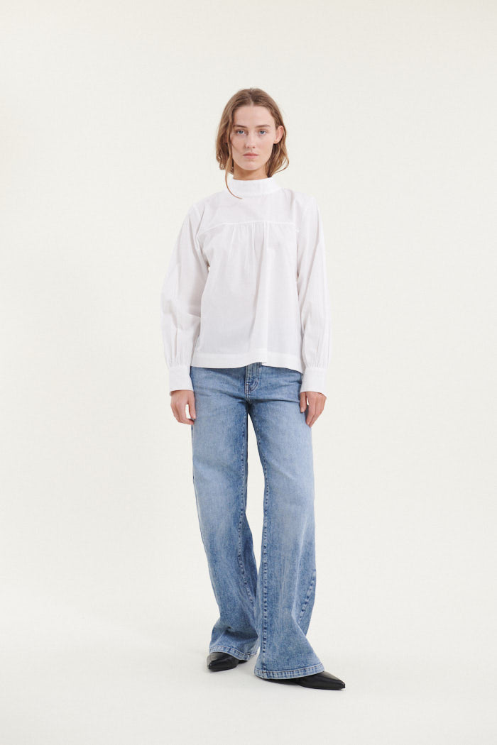 Basic Apparel Milly Blouse Bluser 423 Bright White